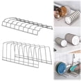 thumbnail image 3 of Dish Rack Plates Holder Kitchen Cabinet Organizer Pan Lid Bowl Cup Plate Storage Rack Space-Saving Vertical Kitchen Organizer, 3 of 7