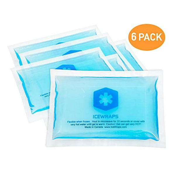 3x5 Gel Pack Reusable Hot Or Cold Ice Packs By Icewraps 6 Pack Blue Walmart Com Walmart Com