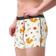 thumbnail image 2 of Uemuo Squirrel Maple Leaves And Nuts Pattern Men's Boxer Briefs,Trunk Anti-Chafing,Comfortable, Durable, and Stylish Underwear-Small, 2 of 9