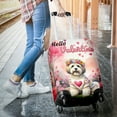 thumbnail image 3 of Hello Valentine’s Day Havanese Flower Crown Romantic Pink Floral Travel Luggage Cover Havanese Dog Lover Gifts Idea Suitcase Dust Protective Decor - 00031, 3 of 5