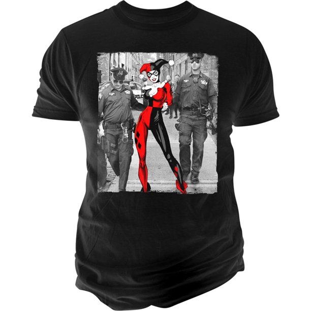 Camiseta adornada Changes con adornos de Harley Quinn para hombre negro XL