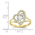 thumbnail image 3 of 10K Two-Tone Gold Ring Band Themed Cubic Zirconia CZ White, 3 of 5