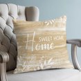 thumbnail image 4 of Pillow Covers 20x20 Set of 2, Vintage Tan Brown Throw Pillow Covers Decorative Couch Cushion Cover, Farmhouse Florals Leaf Coastal Home Microfiber Soft Square Pillowcases for Bedroom Living Room Sofa, 4 of 9