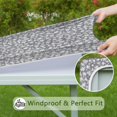 thumbnail image 6 of Gray Christmas Snowflake Pattern Square Fitted Tablecloth with Elastic Edge,Square Table Cover,Washable Elastic Table Cover for Home Kitchen Party Decor 36"x36", 6 of 6