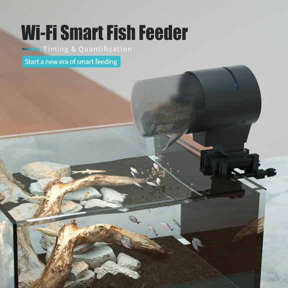 Automatic WiFi Intelligent Timing Automatic Feeder Aquarium Goldfish Feeder 210ML Large Capacity Fish Feeder Mobilephone APP Control