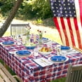 thumbnail image 2 of 4th of July Tablecloth, Red Blue Checkered and Stars Table Cloth, Waterproof Polyester Tablecloth, Patriotic Stars Tablecloth for Fourth of July Party Holiday Decoration, 60 x 84 inch, 2 of 6