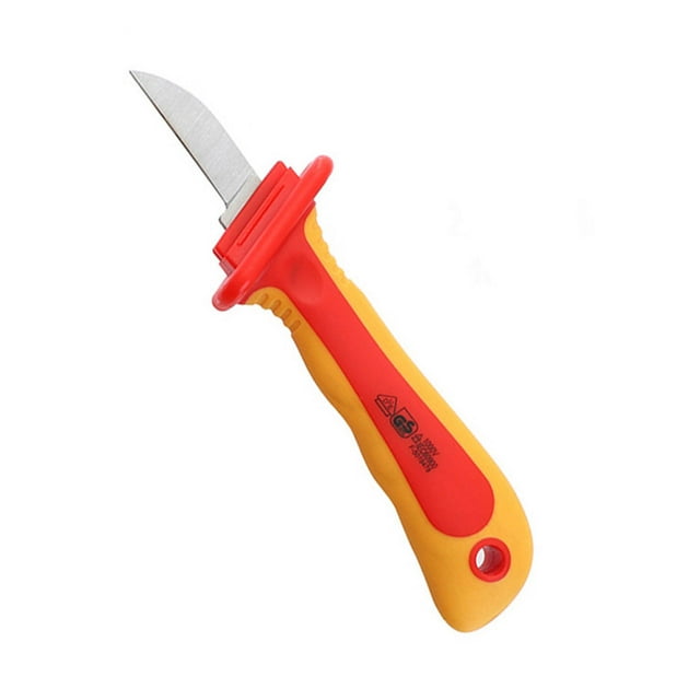 Cuchillo de electricista aislado recto antimagnético prevención de cortocircuitos herramienta de desmontaje 1000V