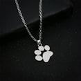 thumbnail image 4 of facefd Collier Empreinte de Patte de Chat et Chien Pendentif Long Mignon Chaîne Délicate pour Femmes, 4 of 5