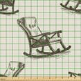 thumbnail image 2 of Ambesonne Vintage Fabric by the Yard Upholstery, Nostalgic Rocking Chair Art, 3 Yards, Champagne and Dark Brown, 2 of 5