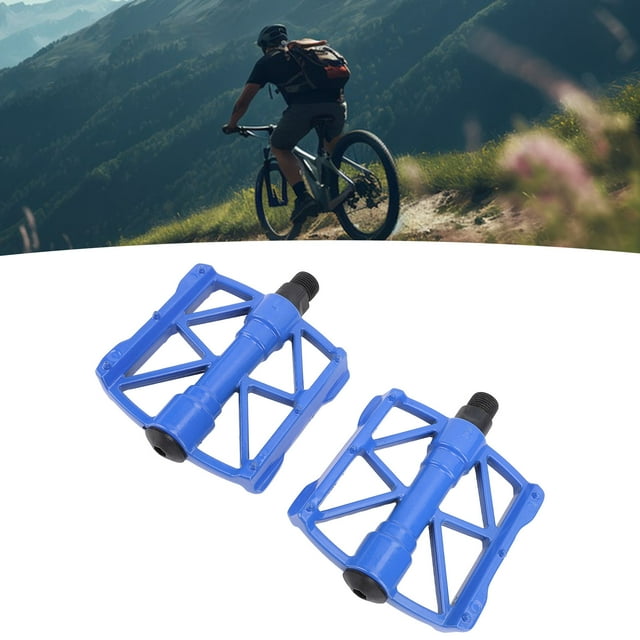 Mountain Bike Pedal, Non Slip Pins Aluminum Alloy Hollow Foot Pedal with Expanded Tread Area for Road Pedal Replacement Riding