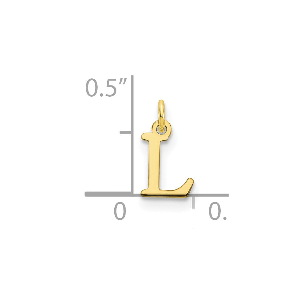 Finest Gold 10ky Cutout Letter L Initial Charm