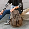 thumbnail image 3 of Mochila de lona vintage perfecl Café 43x30x20cm, 3 of 8