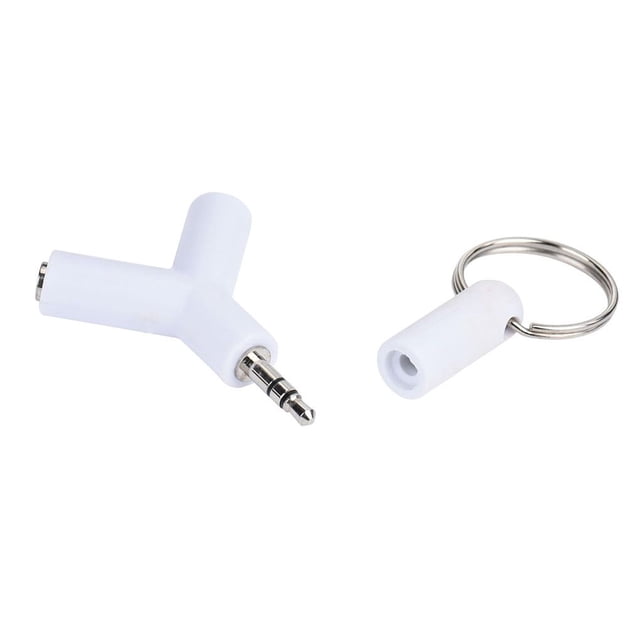 Maoww 3.5mm Y Shape Earphone Splitter Adapter Double Adapter Compatible for Samsumg/ MP3 Player white 2Set
