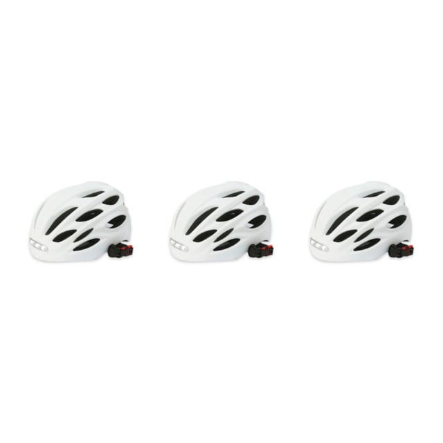 Casco de bicicleta Advancent Cómodo ajustable y transpirable con luz LED blanco L