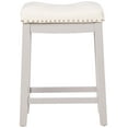 thumbnail image 2 of Angel Line Tabourets de Bar Cambridge 24 Pouces Ensemble de 2 Gris avec Coussin Blanc, 2 of 2