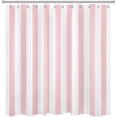thumbnail image 4 of Pink and White Striped Fabric Shower Curtain for Bathroom with 12 Hooks, Vertical Stripe Geometric Shower Curtains for Bathroom, Modern Farmhouse Chic Style Bathroom Shower Curtains, 72x72 Inch, 4 of 6