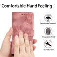 thumbnail image 2 of TECH CIRCLE Stylish Wallet Case for iPhone 15, Built-in 8 Card Slots/1 Cash Slot, Stand Function, with Wrist Strap, Cute Embossed Butterfly PU Leather Flip Case, Pink, 2 of 7