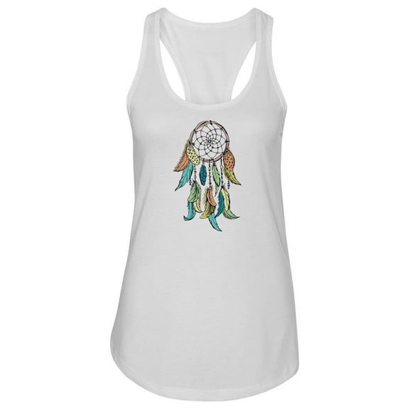 Colorful Dream Catcher Sketch Tank Women -Image by Shutterstock, Female Medium