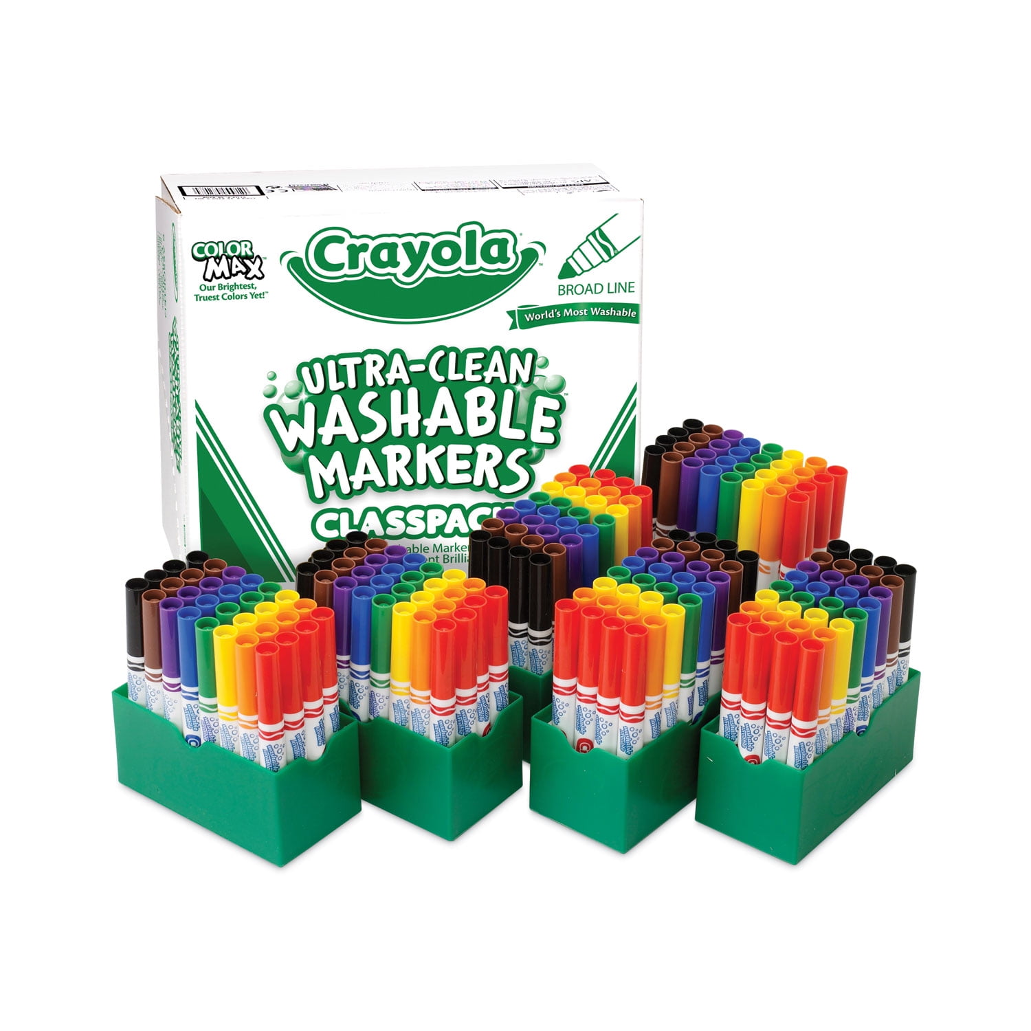 Crayola Washable Markers With Retractable Tips Conical Tip Assorted Colors  Pack of 10 Markers - Office Depot