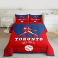 thumbnail image 2 of jejeloiu Toronto Bedding Comforter Set,Ball Game Lover Twin Comforter Sets,Baseball Sport City Bedding Set For Children,Super Cozy Room Decor Reversible,2 Pieces, 2 of 8