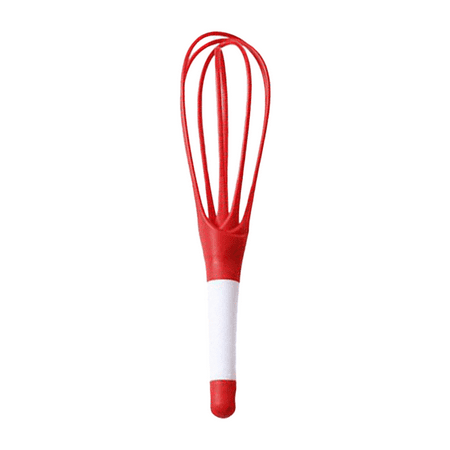 

2-In-1 Balloon Whisk Silicone Coated Steel Wire Red