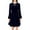 Dark Blue, variant on Women Velvet Dress Fall Winter Maxi Dress A-Line Long Sleeve Keyhole Neckline Dress Velvet Casual Loose Crew Neck Cocktail Wedding Guest Party Evening Dresses