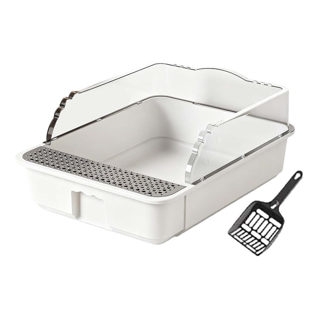 Hearth & Gear Open Cat Litter With High Side Splashing Cats Litter Pan Litter With Litter And Litter Mat Semi Enclosed Removable Litter For Easy To Clean