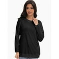 thumbnail image 3 of Women's Long Sleeve Knitted Crew Neck T-shirt, 3 of 6