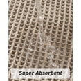 thumbnail image 2 of Alfombra de baño AMOAMI Waffle superabsorbente, antideslizante, 45 x 75 cm, color marrón, 2 of 7