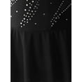 thumbnail image 5 of iEFiEL Girls Sparkle Rhinestone Figure Ice Skating Leotard Youth Dance Dress Juniors Gymnastics Skirted Leotard Black 6, 5 of 7