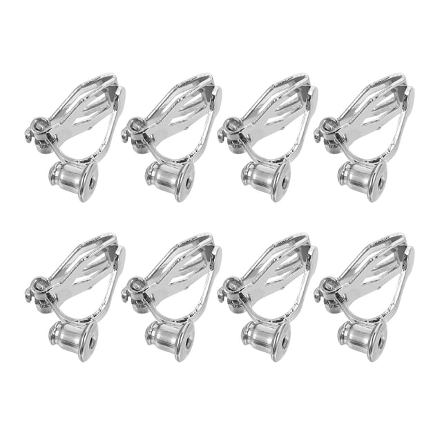 MasteelfCA 8pcs Clip-on Earring Base Safe Non-Pierced Ear Clips Earring DIY Material