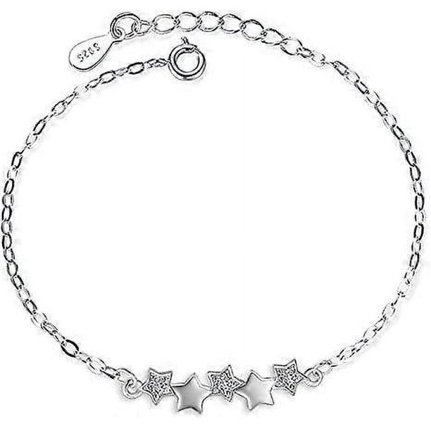 Pulsera con dije de estrellas centelleantes, pulsera de estrellas con cuentas, pulsera minimalista, pulsera para uso diario, pulsera de eslabones, pulsera celestial, regalo