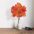 thumbnail image 4 of Artificial Fall Maple Leaves Stem, Fake Branches, Faux Foliage for Table Centerpiece, Home Farmhouse Thanksgiving Fireplace Halloween Decor, 4 of 6