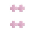 thumbnail image 4 of Guardurnaity 1 par de empanadas, cubiertas para pezones, sujetador desechable, suministros de estilismo, fiestas, clubes, forma de cruz, diseño cruz rosa 2piezas, 4 of 6