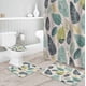 thumbnail image 4 of NEWSUYAA Cortina de ducha con hojas de selva tropical y alfombras, juego de baño, 4 piezas de decoración de baño de hojas modernas con cortinas impermeables con ganchos, funda para asiento de, 4 of 7