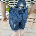 thumbnail image 6 of OSOLU Toddler Denim Ripped Shorts For Boys Girls Elastic Calf Midpants For Children Newborn Trendy Dailywear, 4-5Years, 6 of 9