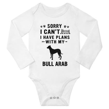 

Sorry I Can t I Have Plans With My Bull Arab Baby Long Sleeve Romper (White 3-6 Months)