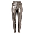 thumbnail image 6 of Travel Outfits Women Airport Women Pants High Waist Fit Trousers Bright Color Zipper Tight Lift Sexy Casual Pants Stretch for Work Casual plus Size Women's Size Tall Animal Print for A S, 6 of 9
