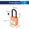thumbnail image 2 of Wekity Lockout Tagout Locks Safety Padlock Loto Locks Keyed Differently PA Lock Out Tag Out Steel Shackle Small Luggage Padlocks Orange 2PCS-0621, 2 of 5