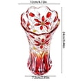 thumbnail image 3 of SUYOLL Gradient Embossed Glass Vase Scalloped Rim Thick Clear Glass Vase Floral Vase For Home Centerpiece Wedding Living Room Dining Table Party Decor Housewarming Gift, 3 of 7