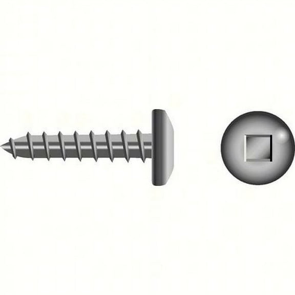 SeaChoice 01179; #8 X3/4 Square Pan Sheet Metal Screw Stainless Steel 100/ Bag