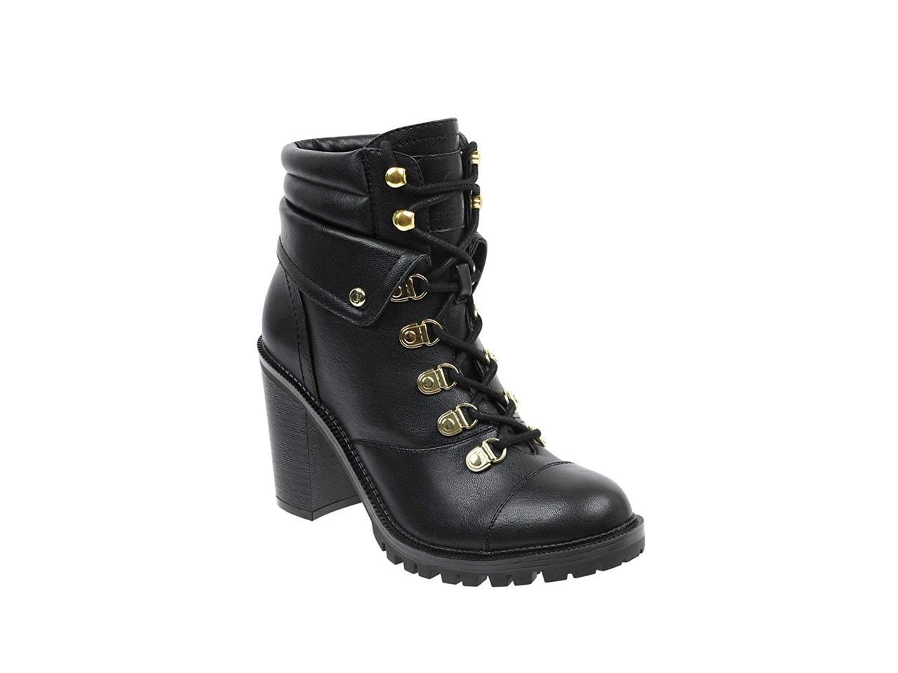 round toe leather booties