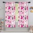 thumbnail image 5 of Halloween Window Treatment Panels with Vintage Black Cat and Witch Design,42x63in long Curtains Set, 5 of 5