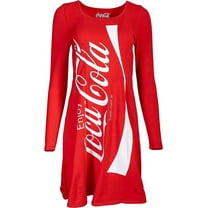 Coca Cola Skater Dress Halloween Costume Womens Red Coke Cosplay for Parties