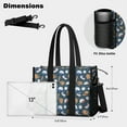 thumbnail image 5 of Teacher Tote Bag,Baseball Gear Pattern Teacher Utility Tote Bag,Large Work Tote Bags for Women with Multiple Pockets,Top Zipper Closure,13.8x10.6x6.7 Inch, 5 of 5