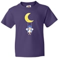 thumbnail image 3 of Inktastic Cute Fairy, Fairy On The Moon, Fairy On A Swing Youth T-Shirt, 3 of 5