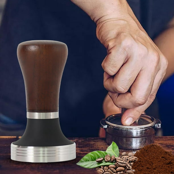 Poignée de machine à café de 51 mm, compatible avec la poignée de café en  bois massif à double bouche en acier inoxydable (couleur : K, taille :  trois
