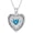 December Crystal Locket, variant on Heart Locket Necklace 925 Sterling Silver Personalized Picture Locket Pendant Birthday Christmas Jewelry Memorial Gifts for Women