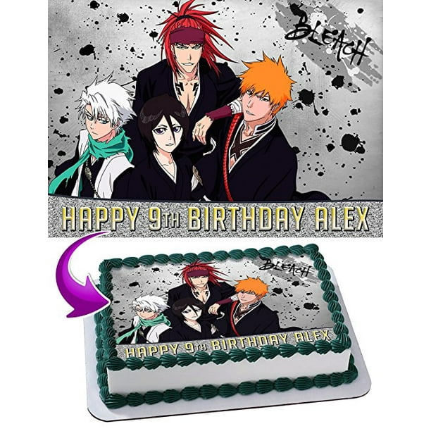 Bleach Anime Edible Image Cake Topper Personalized Birthday 1 4 Sheet Decoration Custom Sheet Party Birthday Sugar Frosting Transfer Fondant Image Edible Image For Cake Walmart Com Walmart Com