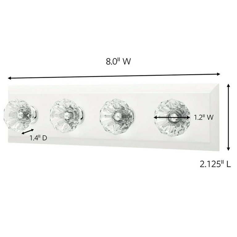 Command Crystal Knob Rack, Quartz, 1 Rack, 4 Strips/Pack Command Crystal Knob Rack, Quartz, 1 Rack, 4 Strips/Pack